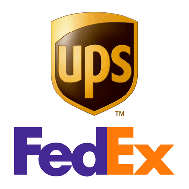 UPS and FedEx — primary carriers